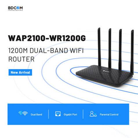 BDCOM WAP2100-WR1200G Dual-Band 1200Mbps WiFi Gigabit Router
