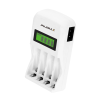 PUJIMAX 4-Slots Smart Battery Charger PJ-LCD003 LCD Display AA/AAA 1.2V NiMH Rechargeable Batteries