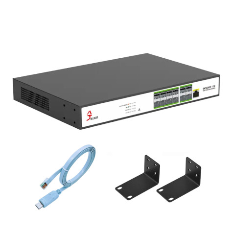 XikeStor 12-Port 10G SFP+ L3 Web Managed Ethernet Network Switch
