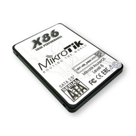 MikroTik 2.5in SATA 128GB SSD UEFI x86 RouterOS 64bit License (Pre-Install) Level 6